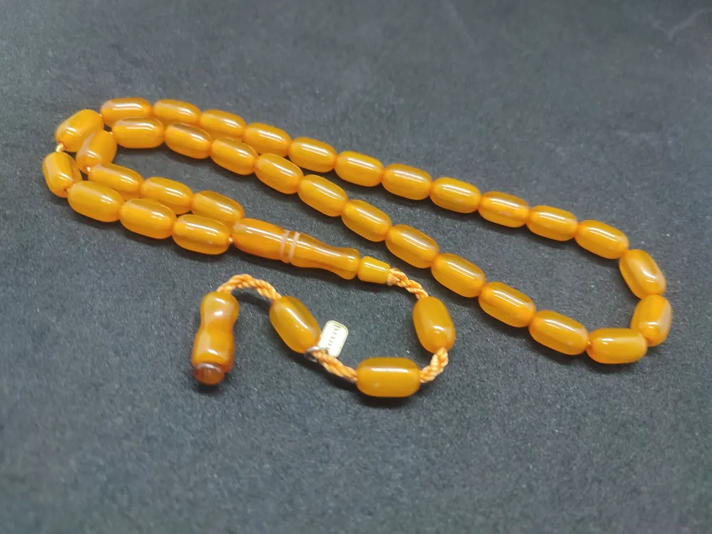 Hayyani̇ Usta Eseri̇ İmzalı El Boy Alman Faturan Sıkma Kehri̇bar küçük resim 2