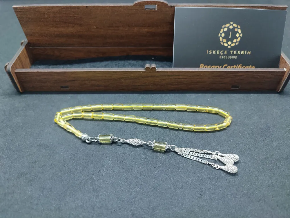 Ahşap Kutulu  4 Gr. Gümüş Püsküllü 5 Gr. Ukrayna Kaya Damla Bi̇lek Boy küçük resim 3