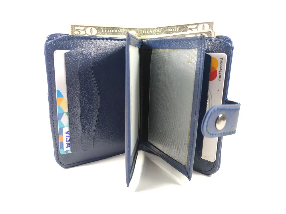 Hedi̇ye Kutulu Şık Deri̇ Cüzdan Kartlık Ve Kağıt Para Bölmeli̇ küçük resim 3