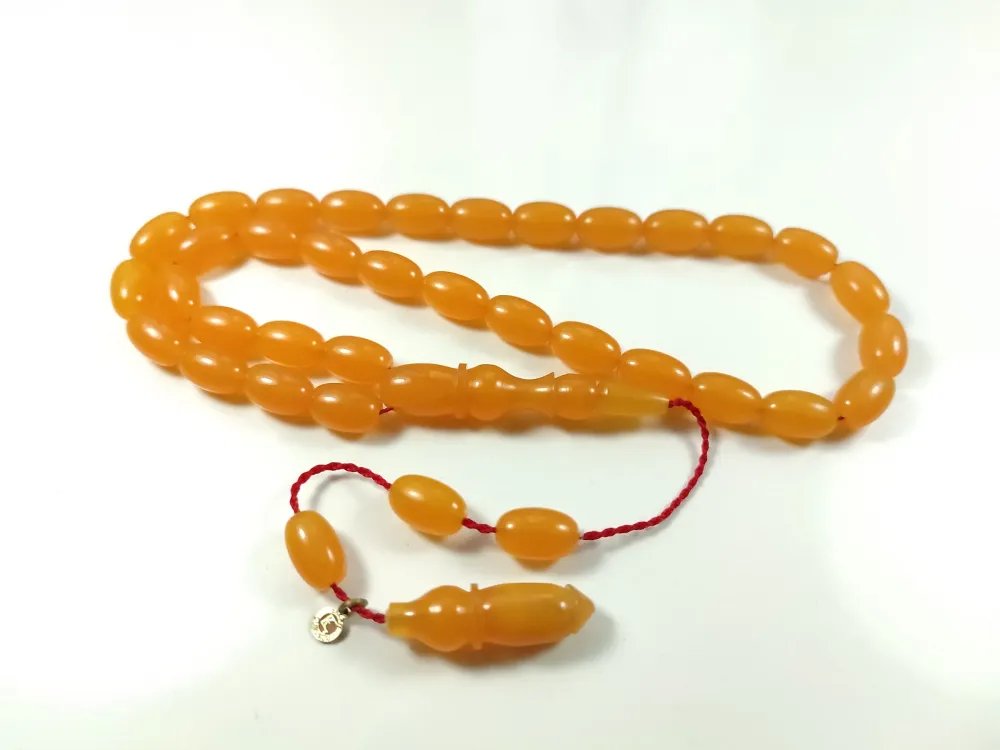 Erkan Çubukçu Usta İşi̇ İmzalı Mühürlü Sıkma Kehri̇bar küçük resim 3