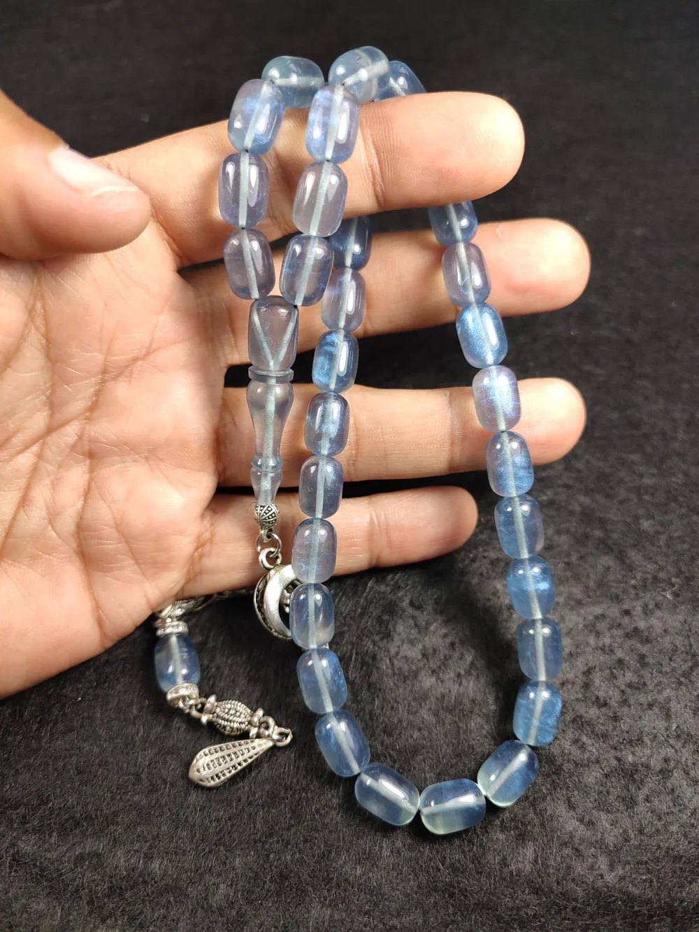 Alman Gümüş Püsküllü Aykırı Renk Senteti̇k Opal küçük resim 5