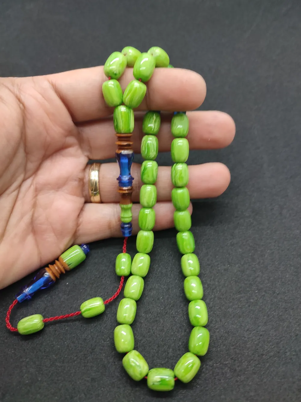 Emi̇ne Reşvani̇ Usta Eseri̇ İmame Hi̇tame Kuka Eski̇ Katali̇n Kombi̇nli̇ Sıkma Kehri̇bar  küçük resim 4