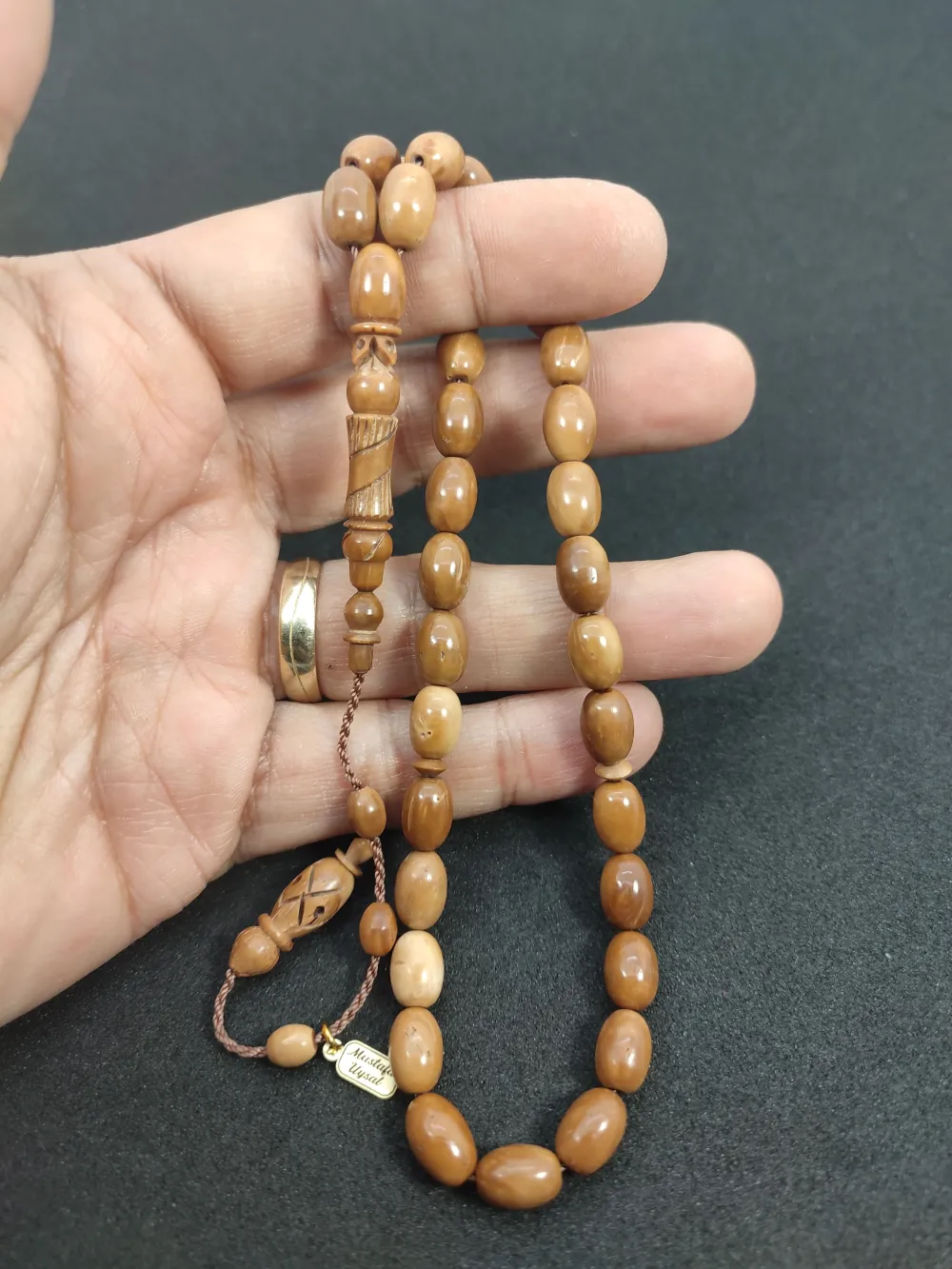 Mustafa Uysal Usta Eseri̇ İmame Hi̇tame Kalem Oyma  Naturel Kuka küçük resim 4