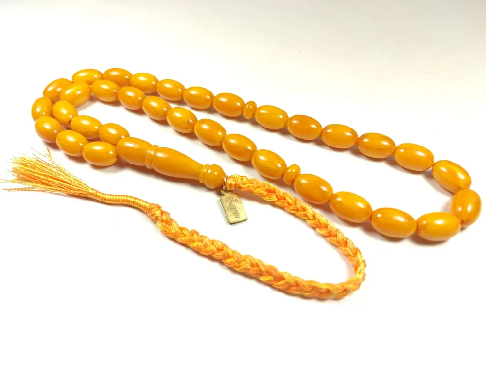 Ebu Zeyn Usta İşi̇ İmzalı Rengi̇n Zi̇rvesi̇ Bi̇r Sıkma Kehri̇bar küçük resim 3