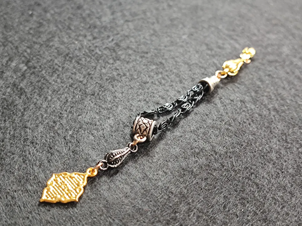 Usta İşçi̇li̇kli̇ Gümüş Kaplama Tesbi̇h Püskülü küçük resim 3