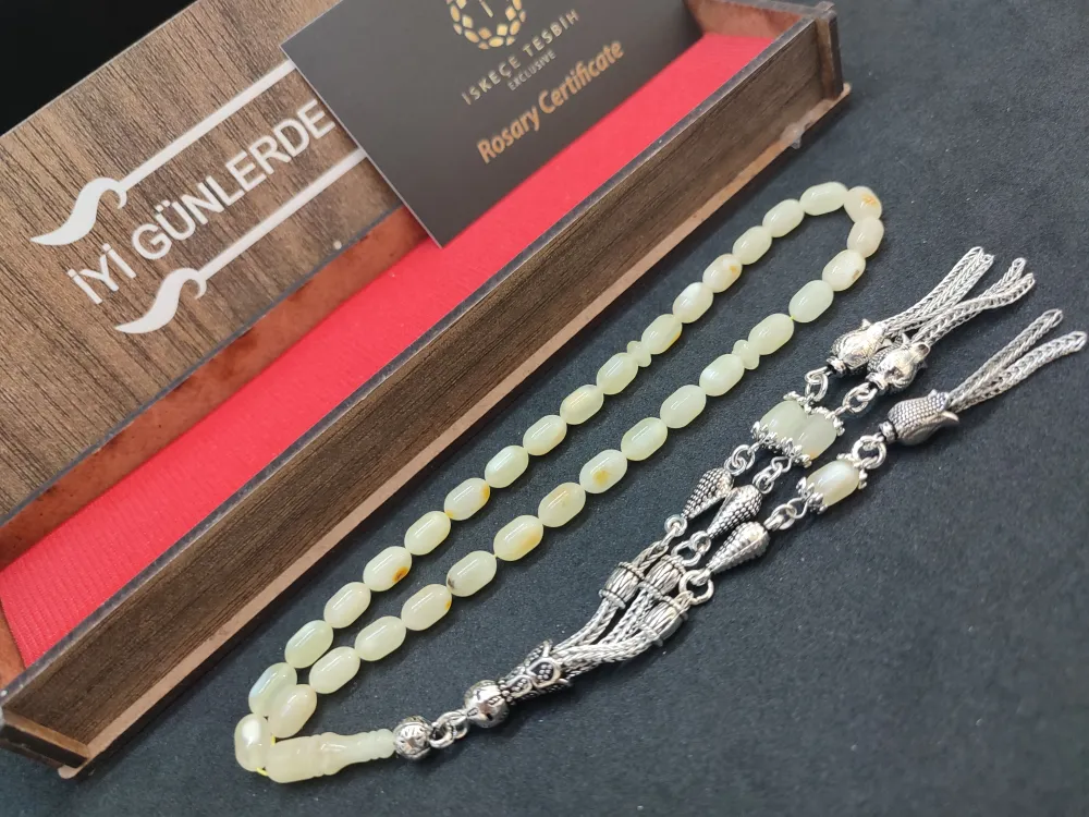 Ahşap Kutulu 475 Ayar Gümüş Püsküllü Kali̇ngrad Kaya Damla 9.11 Gr. küçük resim 3