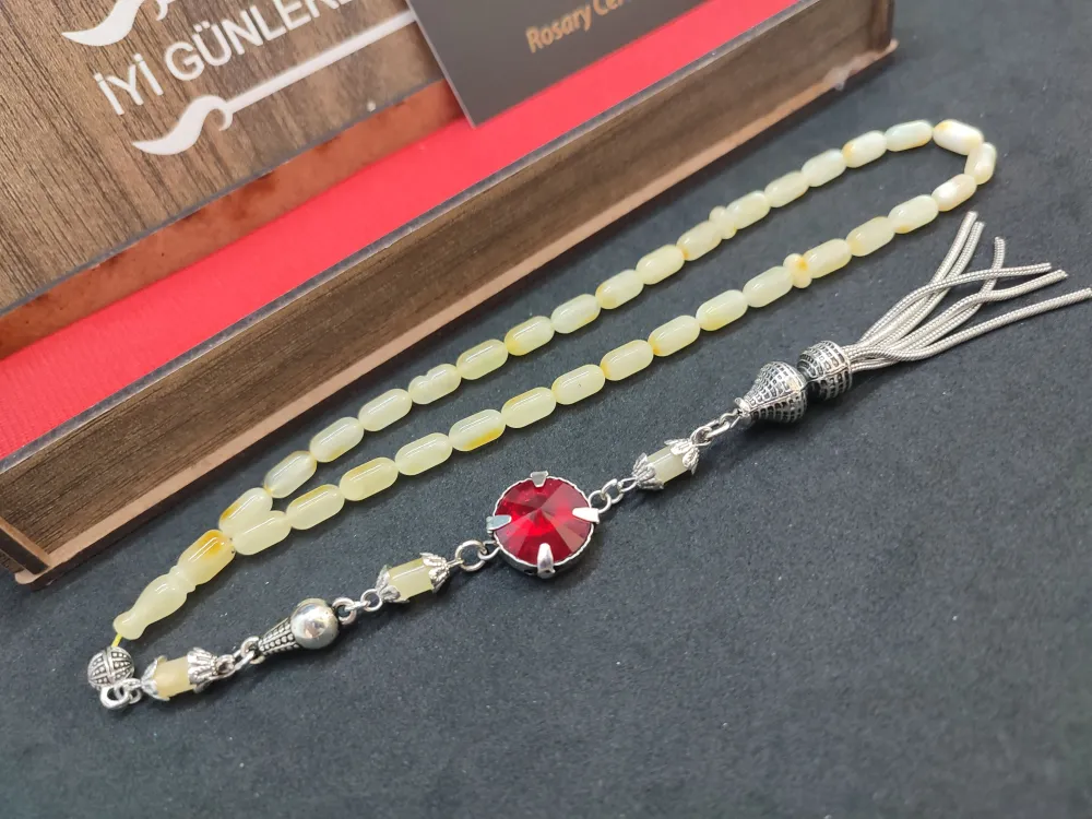 Ahşap Kutulu 475 Ayar Gümüş Püsküllü Kali̇ngrad Kaya Damla 8.65 Gr. küçük resim 3