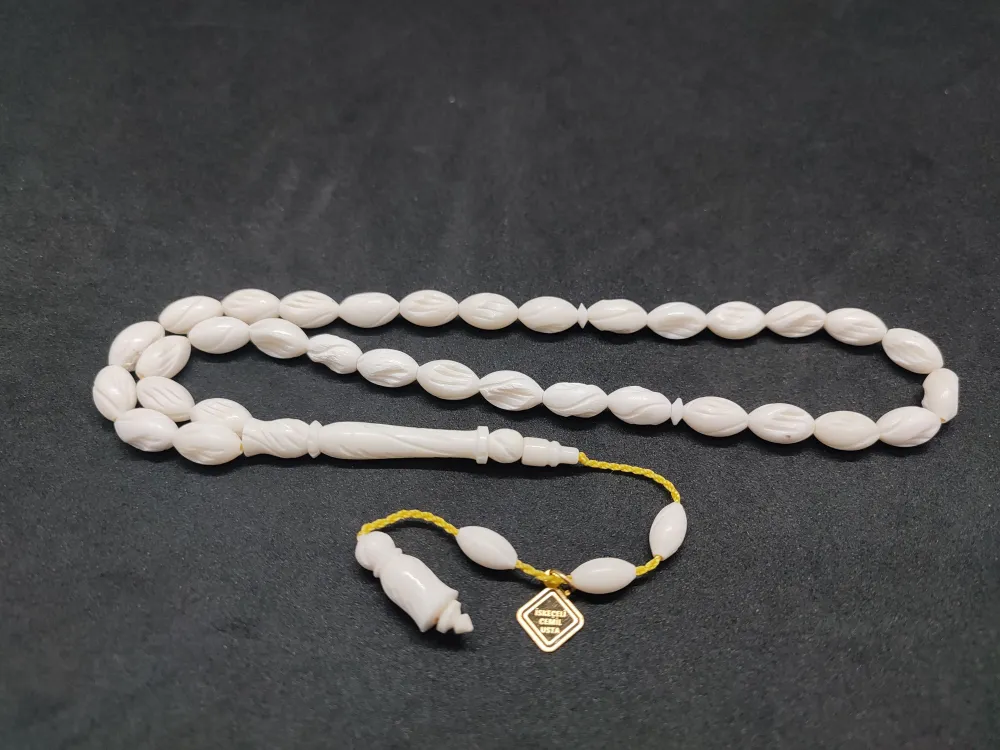 İskeçeli̇ Cemi̇l Usta Eseri̇ Kalem Oyma Sanatı  Naturel Deve Kemi̇ği̇ küçük resim 2