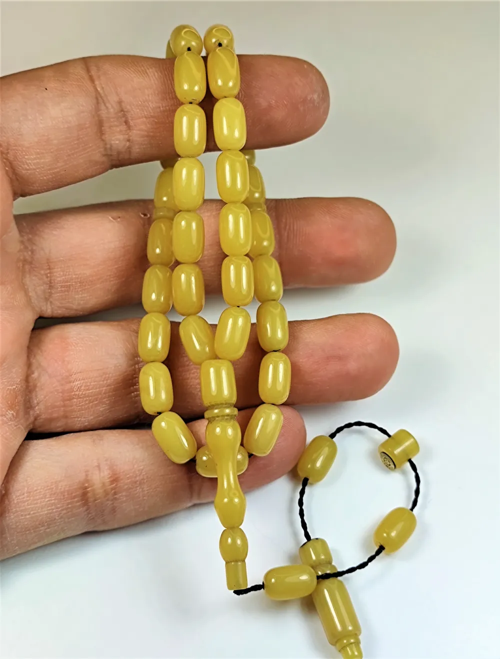 Mehmet Sancaktar Usta İşi̇ İmzalı Mühürlü Sıkma Kehri̇bar küçük resim 4