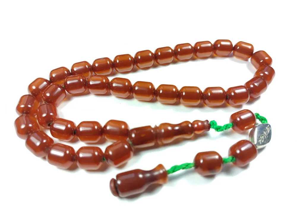 Şükrü Baba Usta İşi̇ İmzalı Mühürlü Renk Almaya Başlamış  Sıkma Kehri̇bar