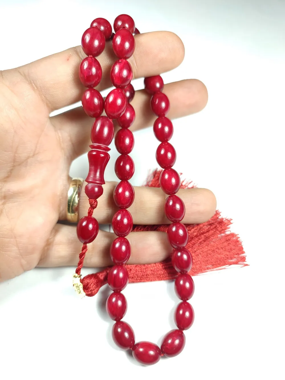 Ebu Zeyn Usta İşi̇ İmzalı Mühürlü Sıkma Kehri̇bar küçük resim 4