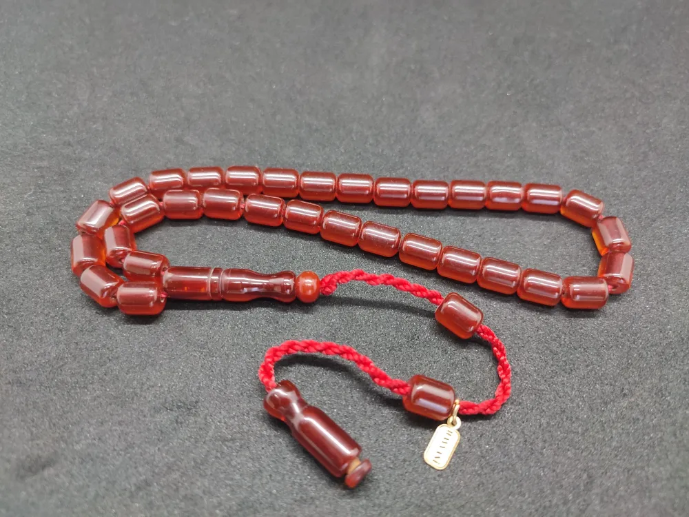 Hayyani̇ Usta Eseri̇ İmzalı Mühürlü Dönem Osmanlı Ateş Kehri̇barı küçük resim 2