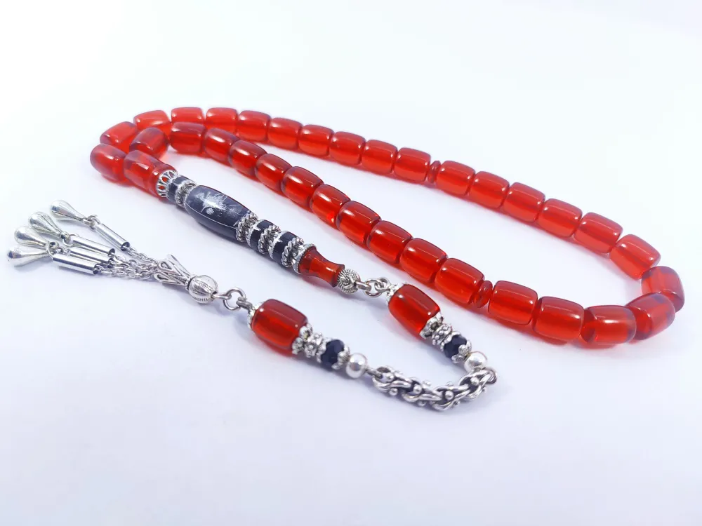 Şevket Alkan Usta Eseri̇ Gümüş Nakkaşlı  Alman Zar Kehri̇bar küçük resim 3