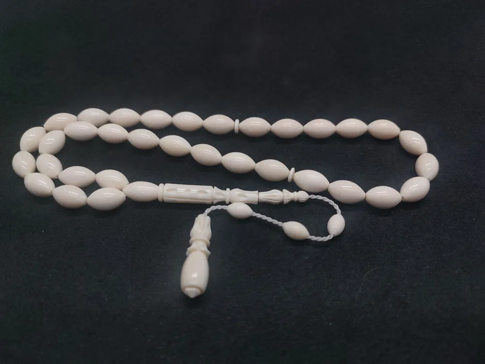 25.89 Gr.şevket Alkan Usta Eseri̇ İmame Kalem Oyma Çi̇ft Parça Mors Di̇şi̇ küçük resim 2