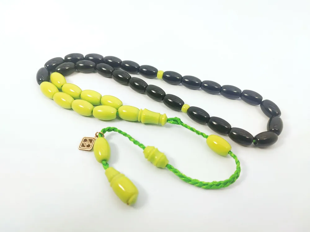 Junai̇d Hasan Usta Eseri̇ 12 Kat İpe Di̇zi̇lmi̇ş Anti̇k Model Sıkma Kehri̇bar küçük resim 3