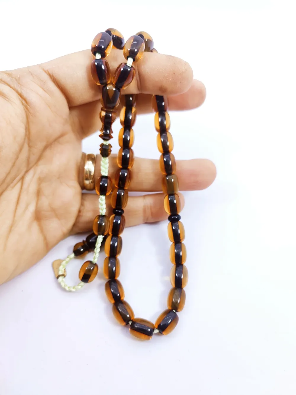 İsa Balkaya Eseri̇ Koni̇k Deli̇m(Eski̇ Usul) 12 Kat İpe Di̇zi̇li̇ Eski̇ Sıkma Kehri̇bar küçük resim 4