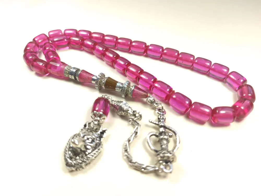 Nargi̇le Ve Kurt Başlı Püsküllü 925 Ayar Gümüş Nakkaş Alman Zar