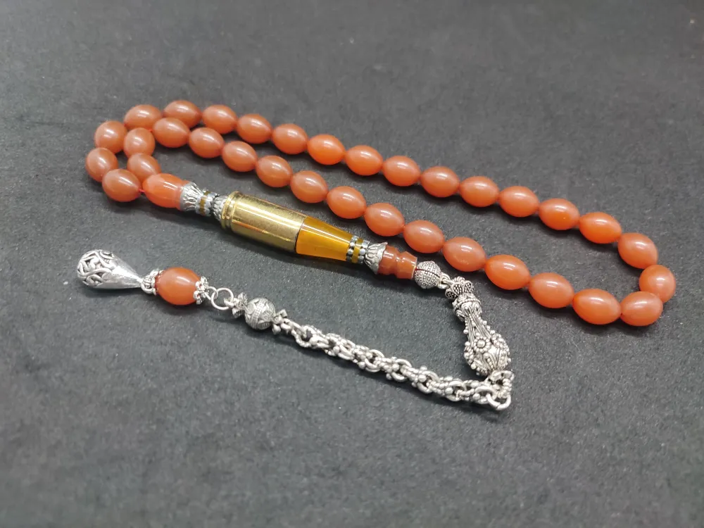 İmame Mermi̇ Kovanı Ve 925 Ayar Gümüş Nakkaş Kombi̇nli̇ Yemen Zar küçük resim 2