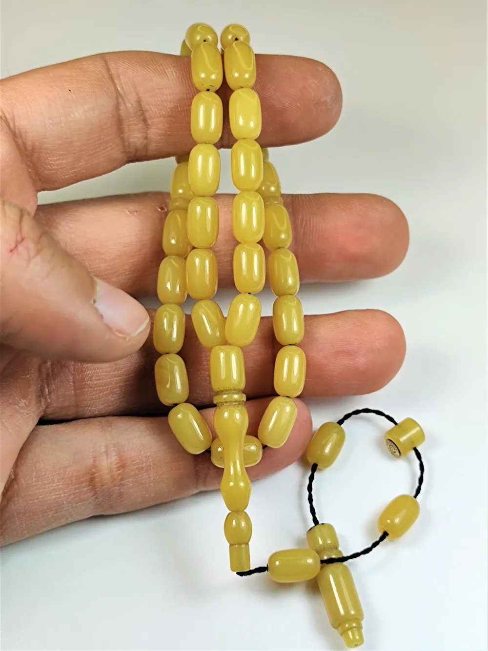 Mehmet Sancaktar Usta İşi̇ İmzalı Mühürlü Sıkma Kehri̇bar küçük resim 5