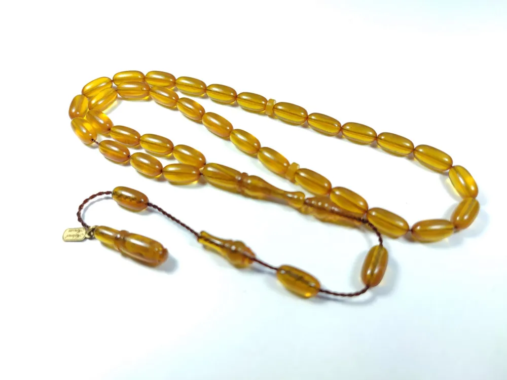 Mehmet Mercan Usta İşi̇ İmzalı 0.6 Mi̇li̇m Şeffaf Deli̇m Alman Zar Kehri̇bar