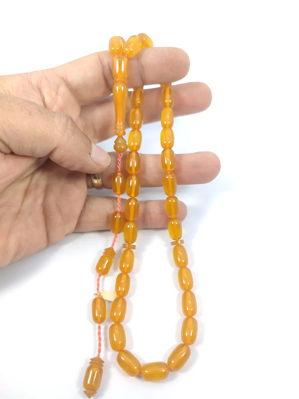 Hayyani̇ Usta İşi̇ İmzalı Rengi̇n Zi̇rvesi̇ Sıkma Kehri̇bar küçük resim 4