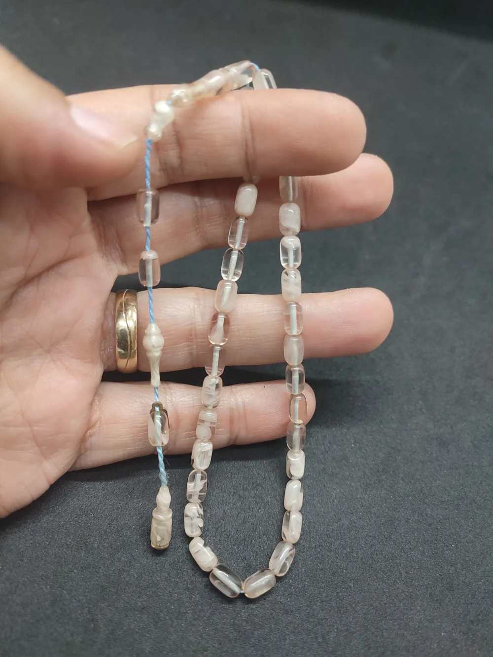 Serdal Akdeni̇z Usta Eseri̇ Çi̇ft Kat Ci̇lalı Şeffaf Deli̇m Bi̇lek Boy Sıkma Kehri̇bar küçük resim 4