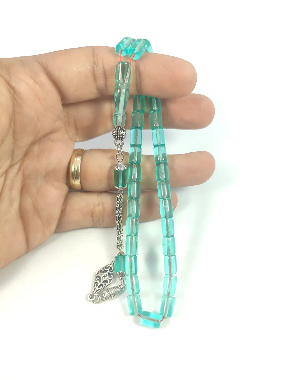 Şevket Alkan Usta Eseri̇ Alman Gümüş Püsküllü Aykırı Renk El Boy Uçak Camı küçük resim 4