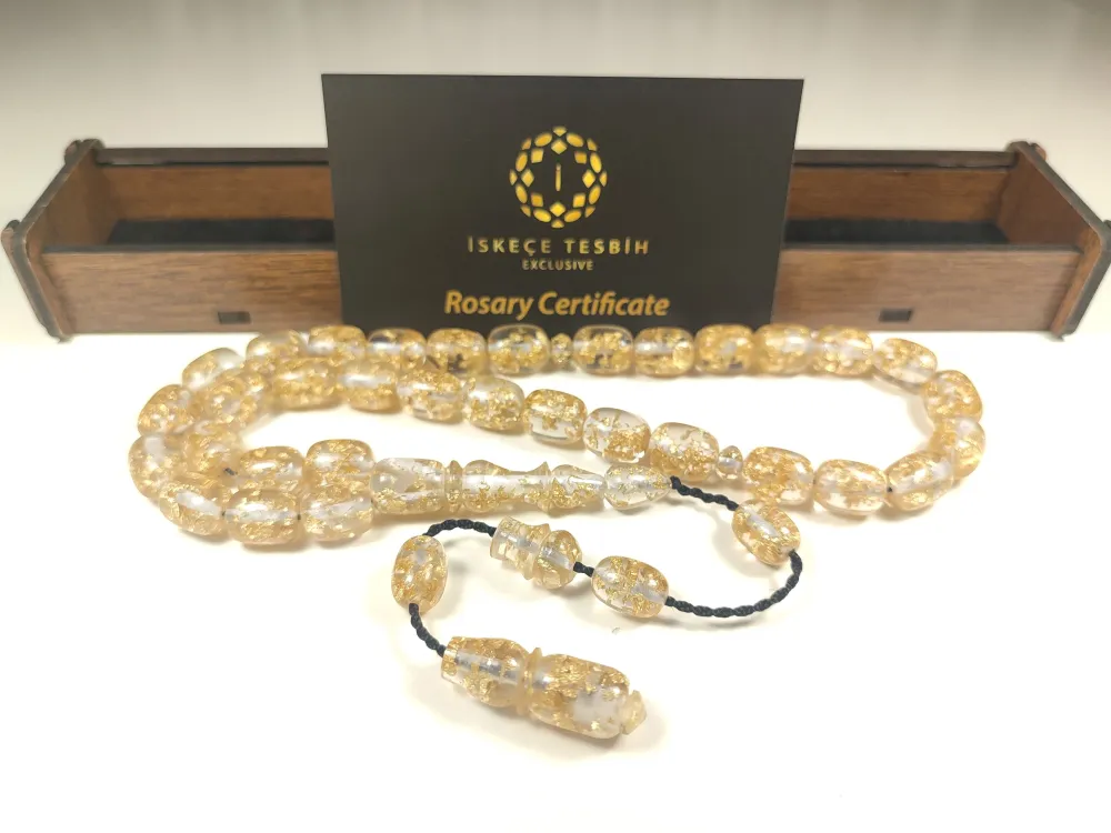 Ari̇f Baran Usta Eseri̇ Özel Kutulu Yoğun Altın Parçacıklı Ateş Kehri̇bar