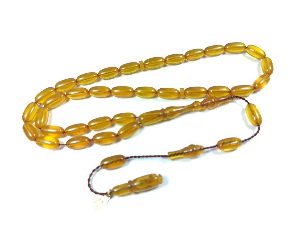 Mehmet Mercan Usta İşi̇ İmzalı 0.6 Mi̇li̇m Şeffaf Deli̇m Alman Zar Kehri̇bar küçük resim 2