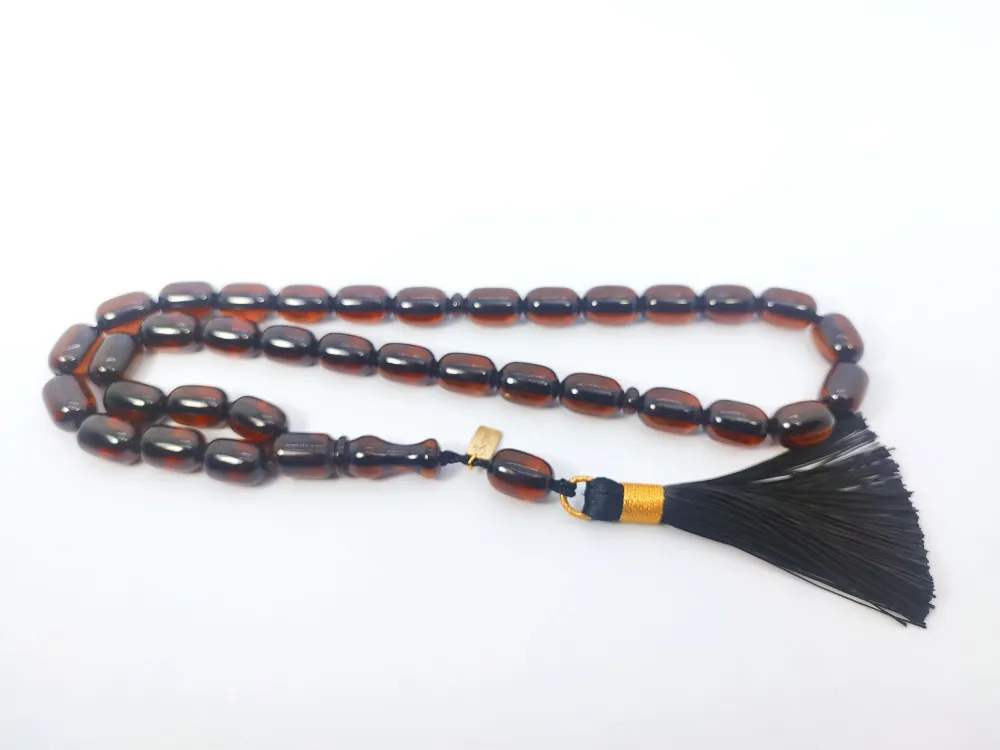 Ebu Zeyn Usta Eseri̇ İmzalı İri̇ Boy Sıkma Kehri̇bar küçük resim 3