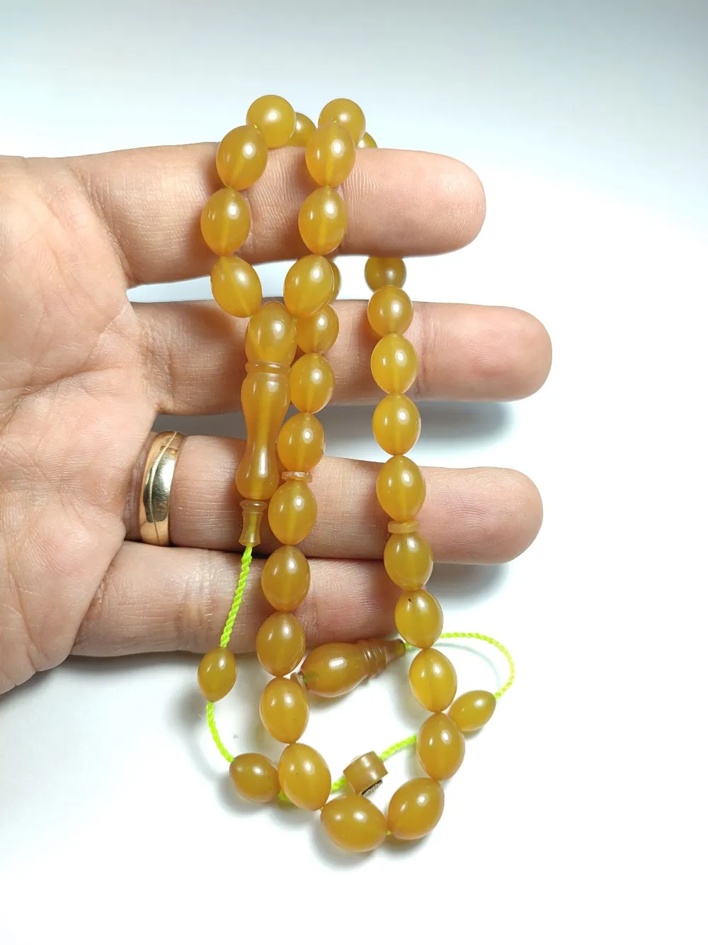 Mehmet Sancaktar Usta İşi̇ İmzalı Mühürlü  Sıkma Kehri̇bar küçük resim 5