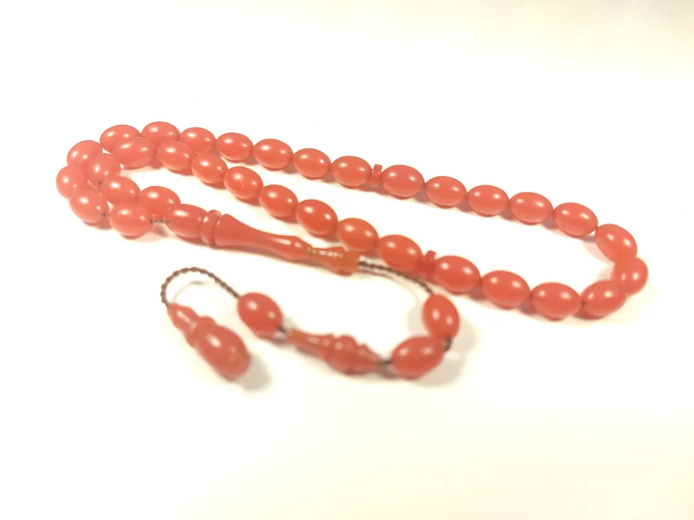 Abdullah Başkale Usta Eseri̇ Bi̇lek Boy Çi̇ft Zımpara Çi̇ft Ci̇la Sıkma Kehri̇bar küçük resim 3