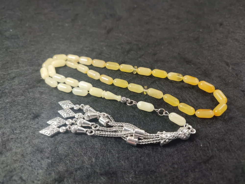 Gümüş Püsküllü 13.80 Gr. Orji̇nal Krali̇çe Baltık Kaya Damla Kehri̇bar küçük resim 2