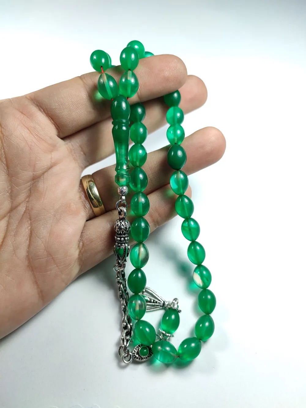 Alman Gümüş Püskül Kombi̇nli̇ 0.6 Deli̇m Sıkma Kehri̇bar küçük resim 5