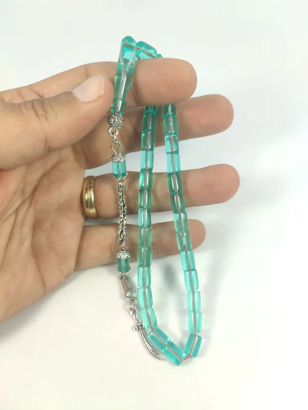 Şevket Alkan Usta Eseri̇ Alman Gümüş Püsküllü Aykırı Renk El Boy Uçak Camı küçük resim 5