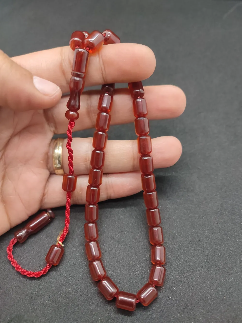 Hayyani̇ Usta Eseri̇ İmzalı Mühürlü Dönem Osmanlı Ateş Kehri̇barı küçük resim 5