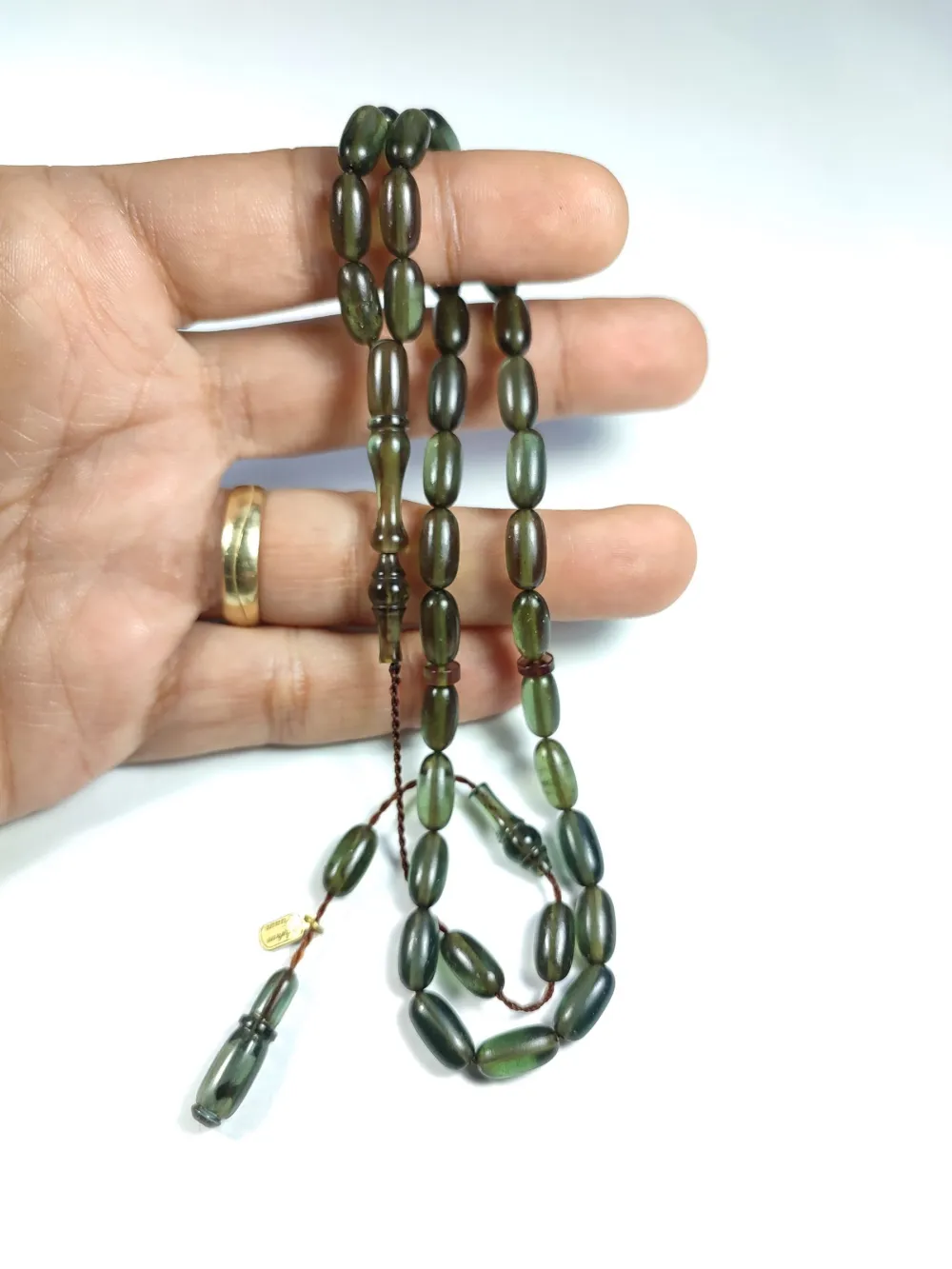 Ayhan Turan Usta İşi̇ İmzalı 0.6 Mi̇li̇m Şeffaf Deli̇m Sıkma Kehri̇bar küçük resim 5