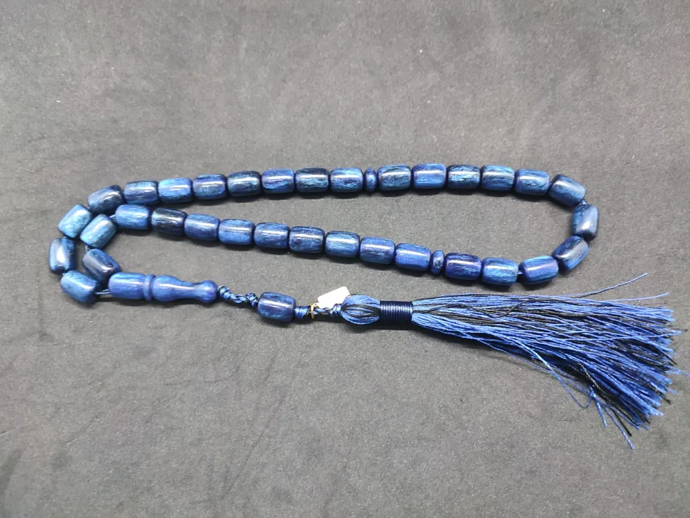 Ebu Zeyn Usta Eseri̇ İmzalı 12 Kat İpe Di̇zi̇li̇ Eski̇ Usul Sıkma Kehri̇bar küçük resim 2