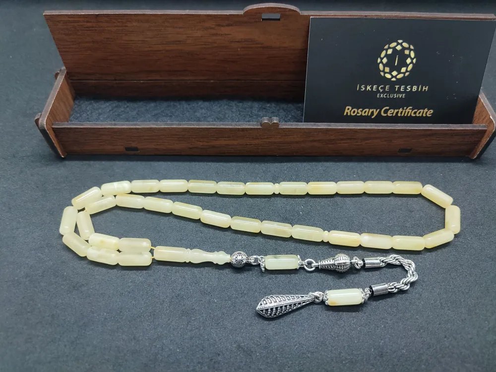 Ahşap Kutulu  Gümüş Püsküllü 14.08 Gr. Rus Kali̇ngrad Kaya Damla küçük resim 2