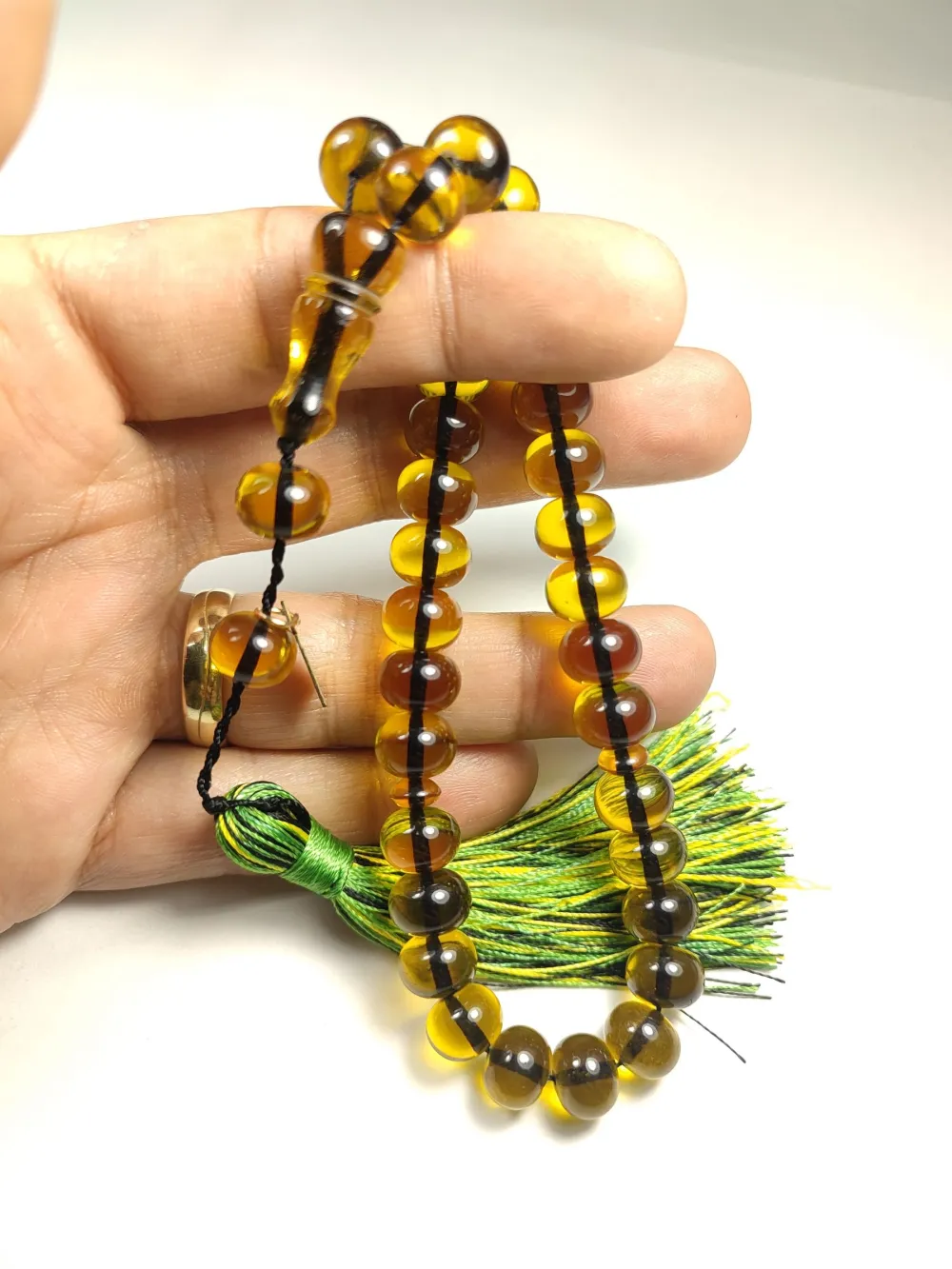 Ebu Zeyn Usta İşi̇ İmzalı Mühürlü Sıkma Kehri̇bar küçük resim 5