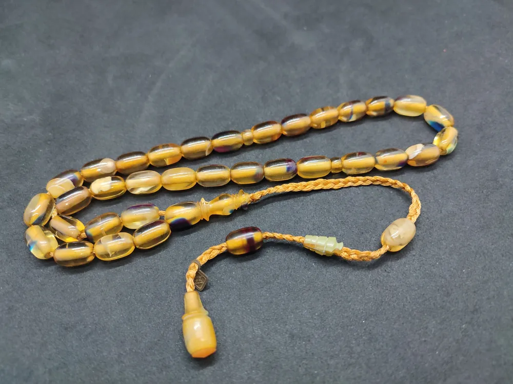 Junai̇d Hasan Usta Eseri̇ Kat Kat İpe Di̇zi̇li̇ Eski̇ Usul Çalışılma Ateş-İ Kehri̇bar küçük resim 3