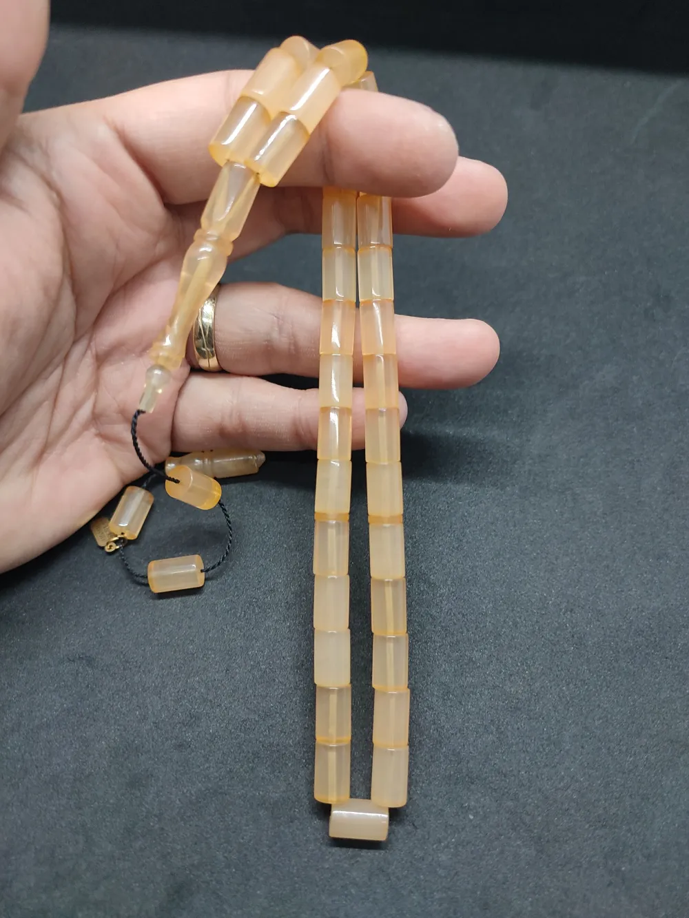 Erhan Turan Usta Eseri̇ 0.6 Şeffaf Deli̇m Çi̇ft Kat Ci̇lalı Ok Gi̇bi̇ Sıkma Kehri̇bar küçük resim 4