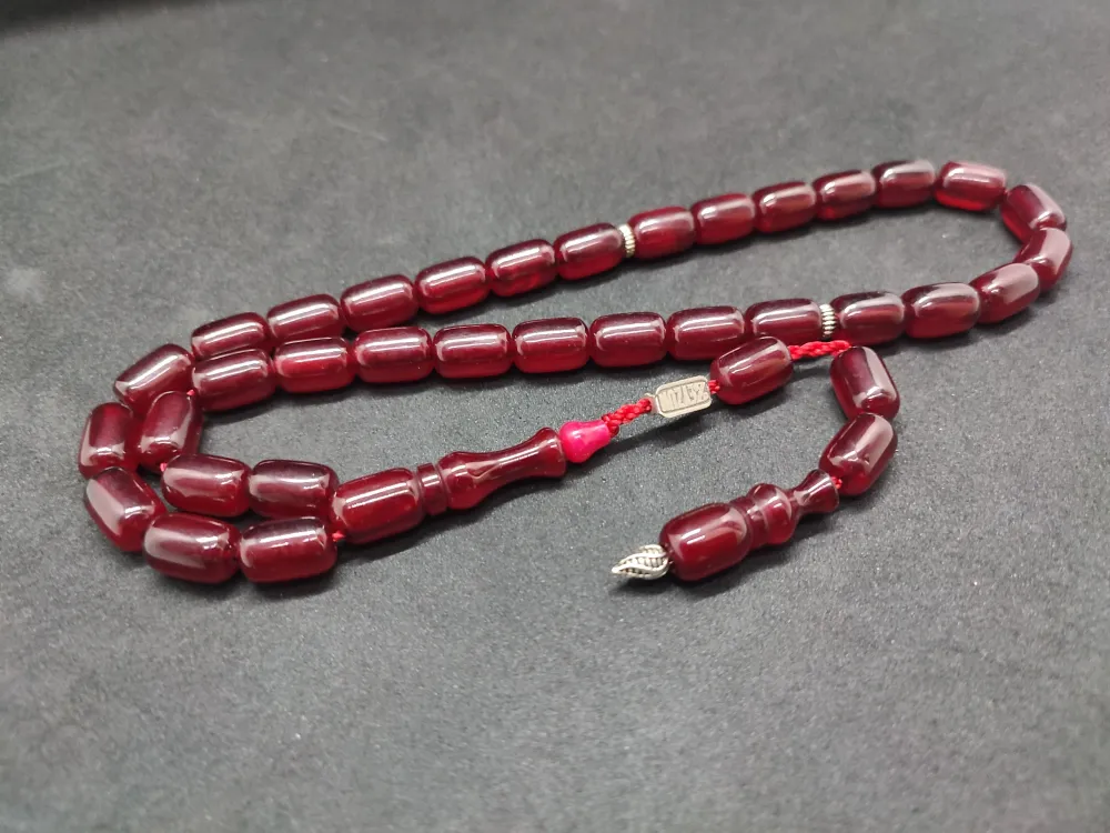 Zeyzun Usta Eseri̇ Di̇k Damar (İmza Çi̇vi̇ Ara Pulları Gümüş) Sıkma Kehri̇bar küçük resim 2