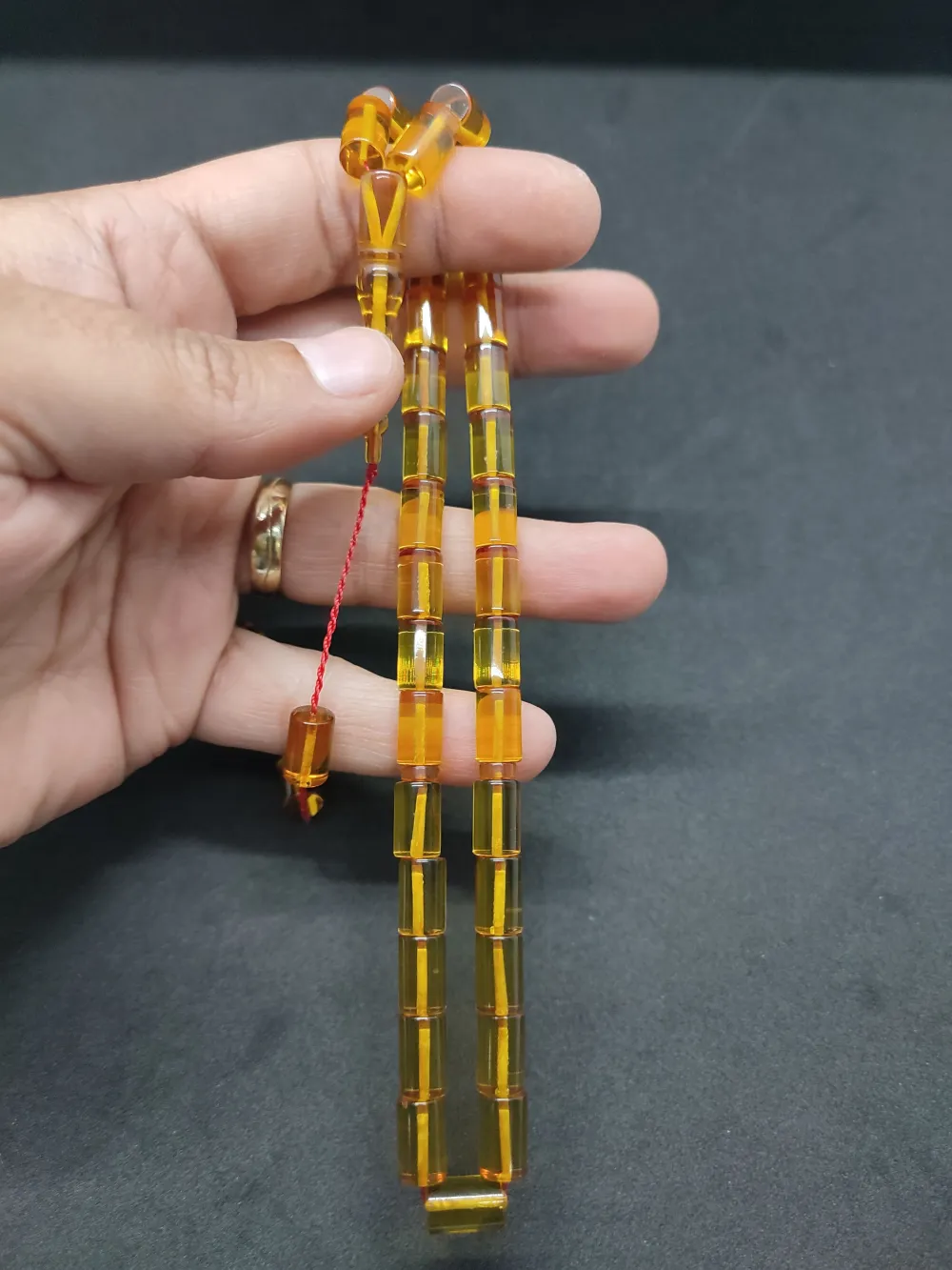 Erhan Turan Usta Eseri̇ 0.6 Şeffaf Deli̇m Çi̇ft Kat Ci̇lalı Ok Gi̇bi̇ Ateş-İ Kehri̇bar  küçük resim 2