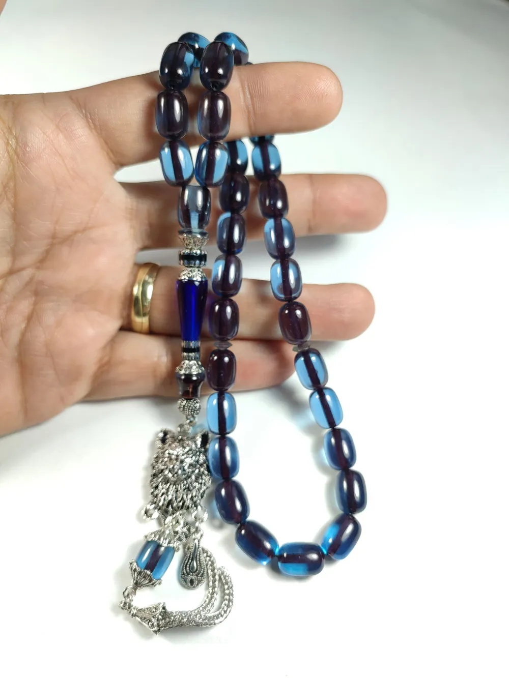 Gümüş Kaplama Püsküllü  Ayar Gümüş Nakkaş İmame Alman Zar küçük resim 4