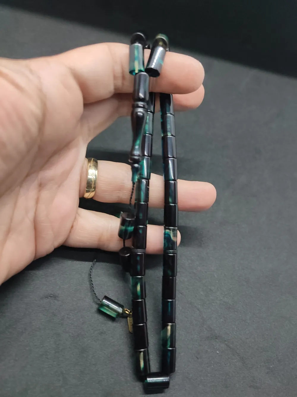 Uğur Şener Usta Eseri̇ 0.6 Şeffaf Deli̇m Çi̇ft Kat Ci̇lalı Ok Gi̇bi̇ Sıkma Kehri̇bar küçük resim 3