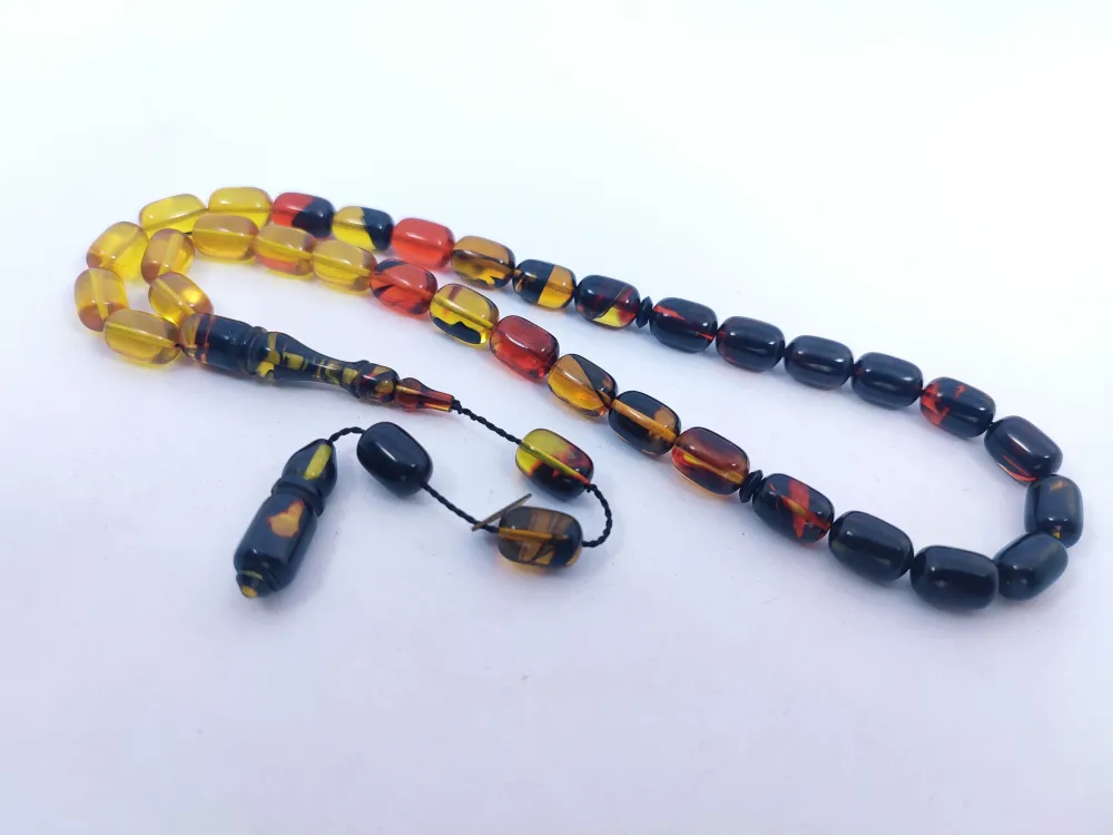 Uğur Şener Usta Eseri̇ 0.6 Şeffaf Deli̇m Çi̇ft Kat Ci̇lalı Ateş-İ Kehri̇bar küçük resim 3