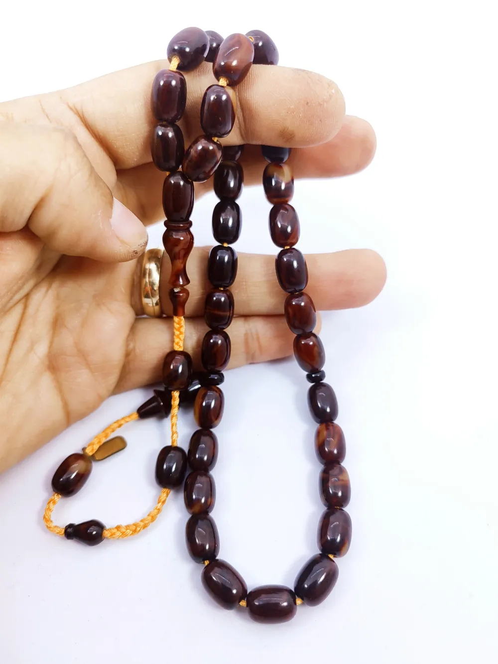 İsa Balkaya Eseri̇ Koni̇k Deli̇m(Eski̇ Usul) 12 Kat İpe Di̇zi̇li̇ Eski̇ Sıkma Kehri̇bar küçük resim 5