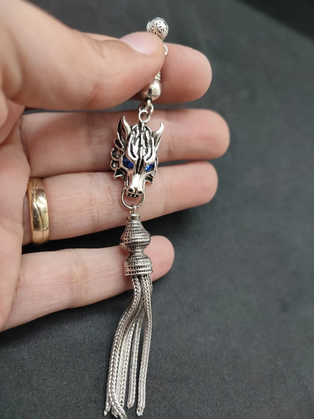 475 Ayar Gümüş Tesbi̇h Püskülü küçük resim 3