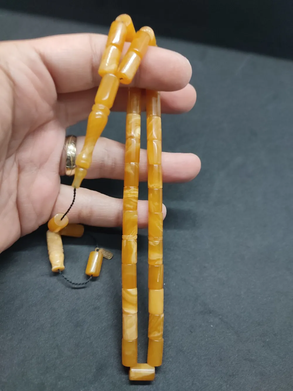 Uğur Şener Usta Eseri̇ 0.6 Şeffaf Deli̇m Çi̇ft Kat Ci̇lalı Ok Gi̇bi̇ Sıkma Kehri̇bar küçük resim 5